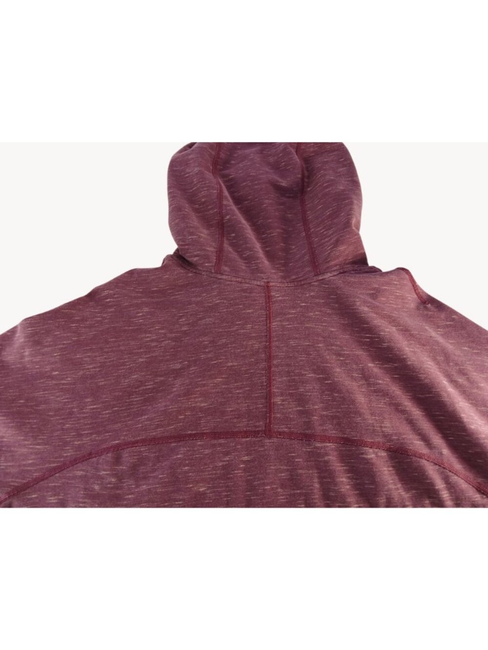 Lululemon Womens Burgundy Hoodie Om Roam Size 8 Heathered Berry Side Zippers - Picture 9 of 16